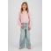 Vingino wide leg jeans wide leg jeans met hartjes light blue denim