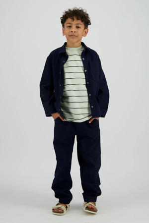 regular casual broek donkerblauw