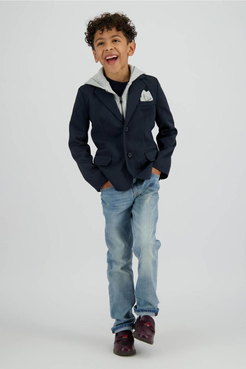 Light blue denim jongens Vingino Slim fit van denim met regular waist en effen