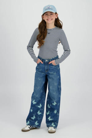gestreepte longsleeve donkerblauw
