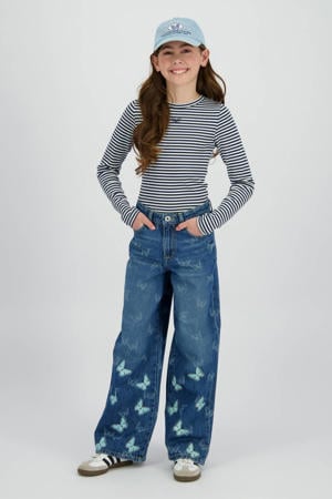 gestreepte longsleeve donkerblauw
