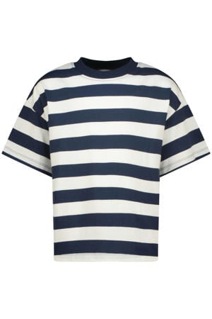 gestreepte T-shirt donkerblauw