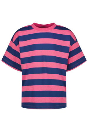 gestreepte T-shirt roze