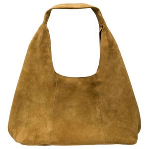 suede schoudertas VMELENA bruin