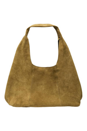 suede schoudertas VMELENA bruin