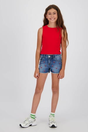 mouwloze top rood