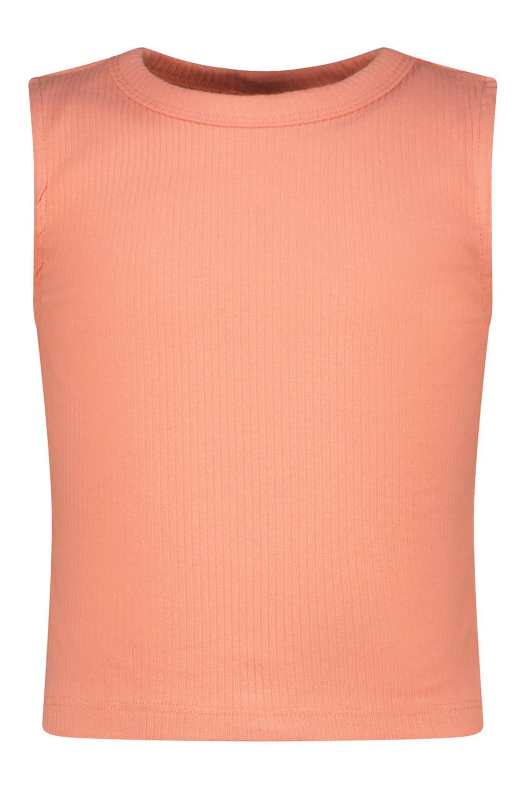 Oranje meisjes Vingino mouwloze top met effen en ronde hals