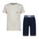 Vingino shortama lichtgrijs melange/donkerblauw