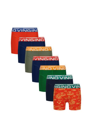 boxershort - rood/multicolor (set van 7)