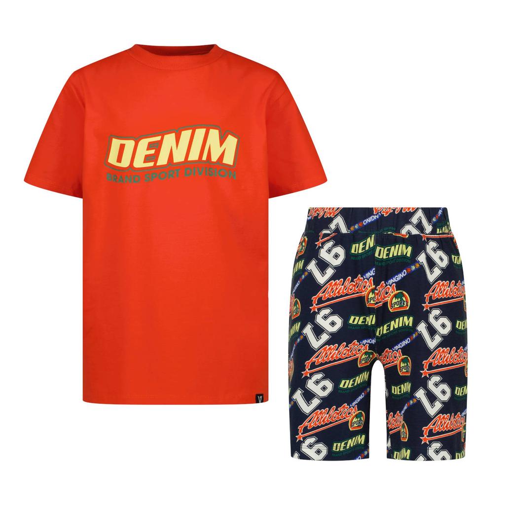 Vingino shortama rood/zwart