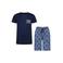 Vingino shortama met all over print donkerblauw/blauw