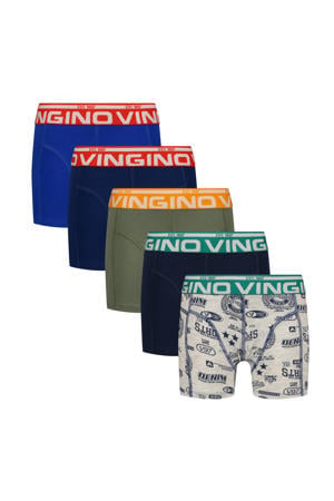 boxershort - blauw/multicolor (set van 5)