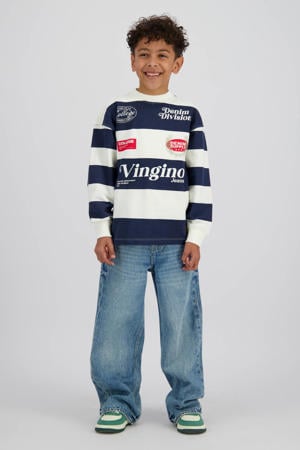 gestreepte longsleeve donkerblauw