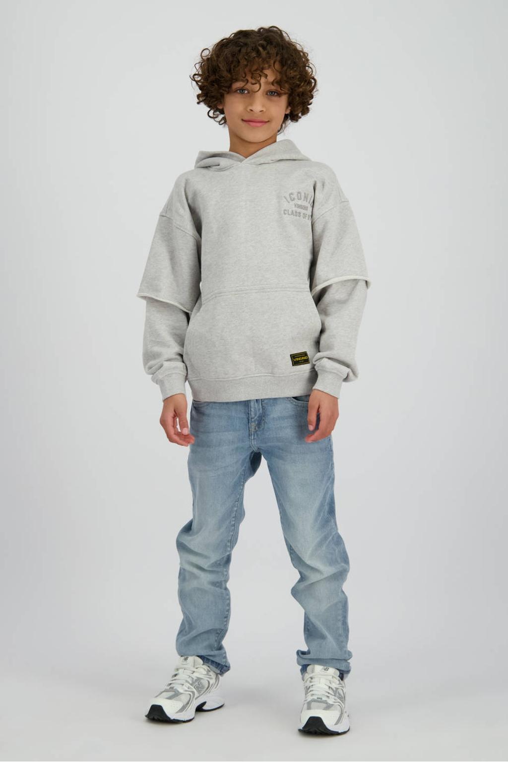 Light blue denim jongens Vingino slim fit jeans met regular waist en effen