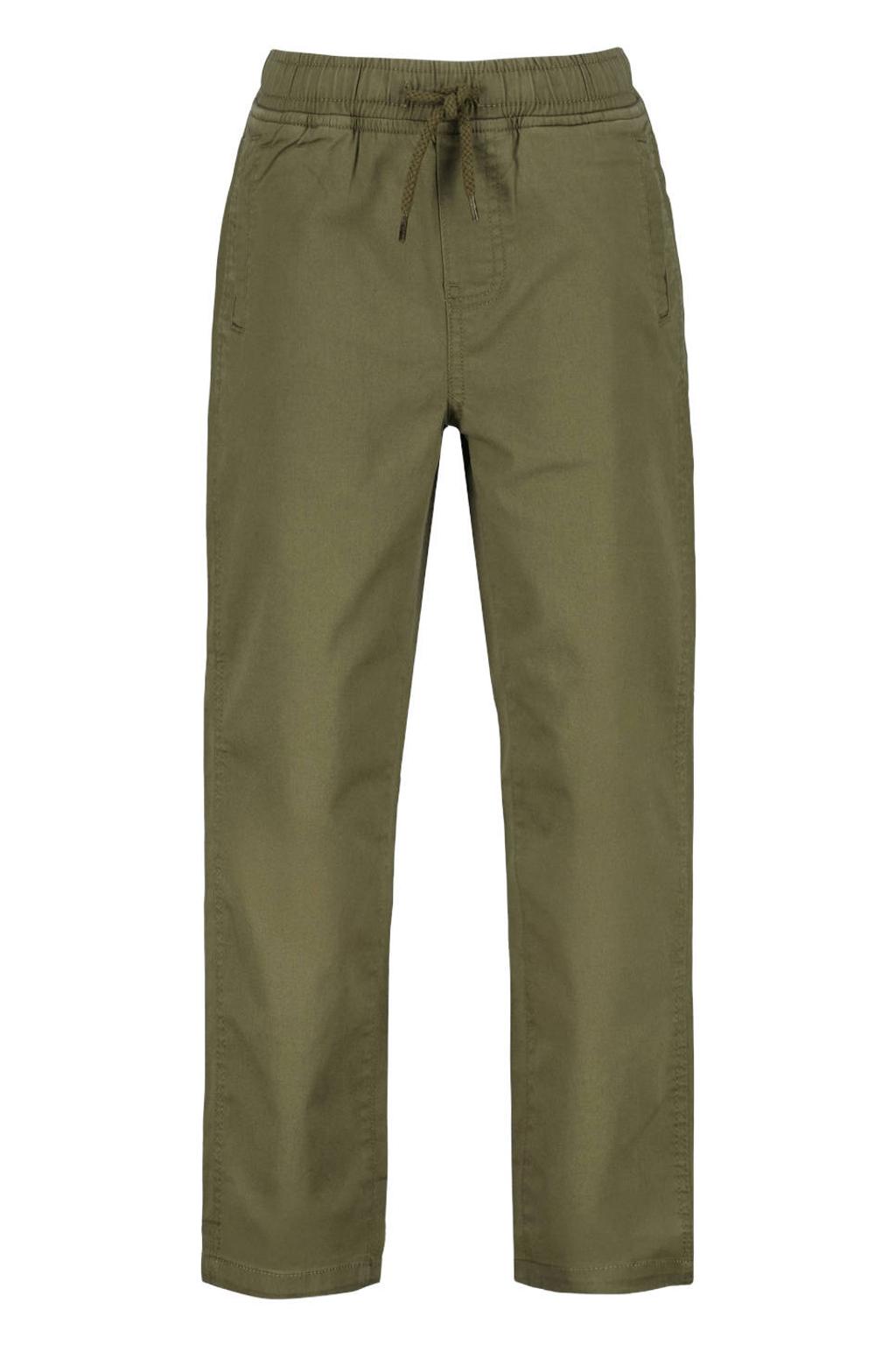 Groene jongens Vingino loose fit jeans baggy jeans van katoen met regular waist en effen