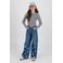 Vingino high waist wide leg jeans medium blue denim