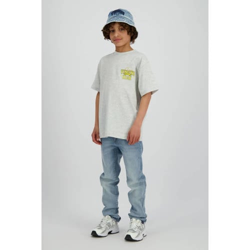 Vingino T-shirt met backprint grijs melange afbeelding
