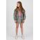 Vingino denim skort met panterprint grey denim