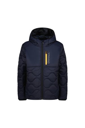 gewatteerde jas donkerblauw