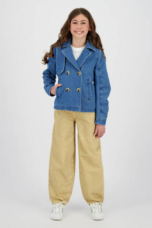 denim trenchcoat medium blue denim