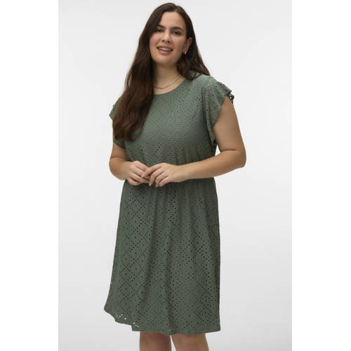 VERO MODA CURVE mini jurk groen afbeelding