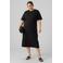VERO MODA CURVE t-shirtjurk midi jurk zwart