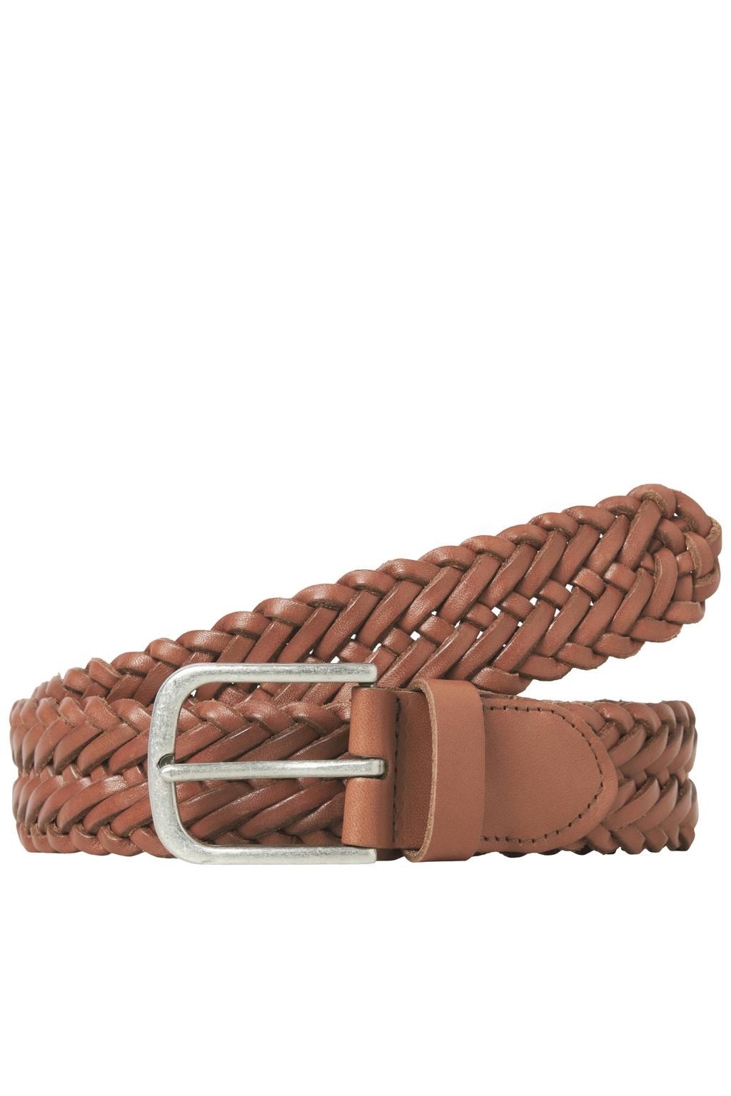 JACK & JONES leren riem JACJOE donkerbruin