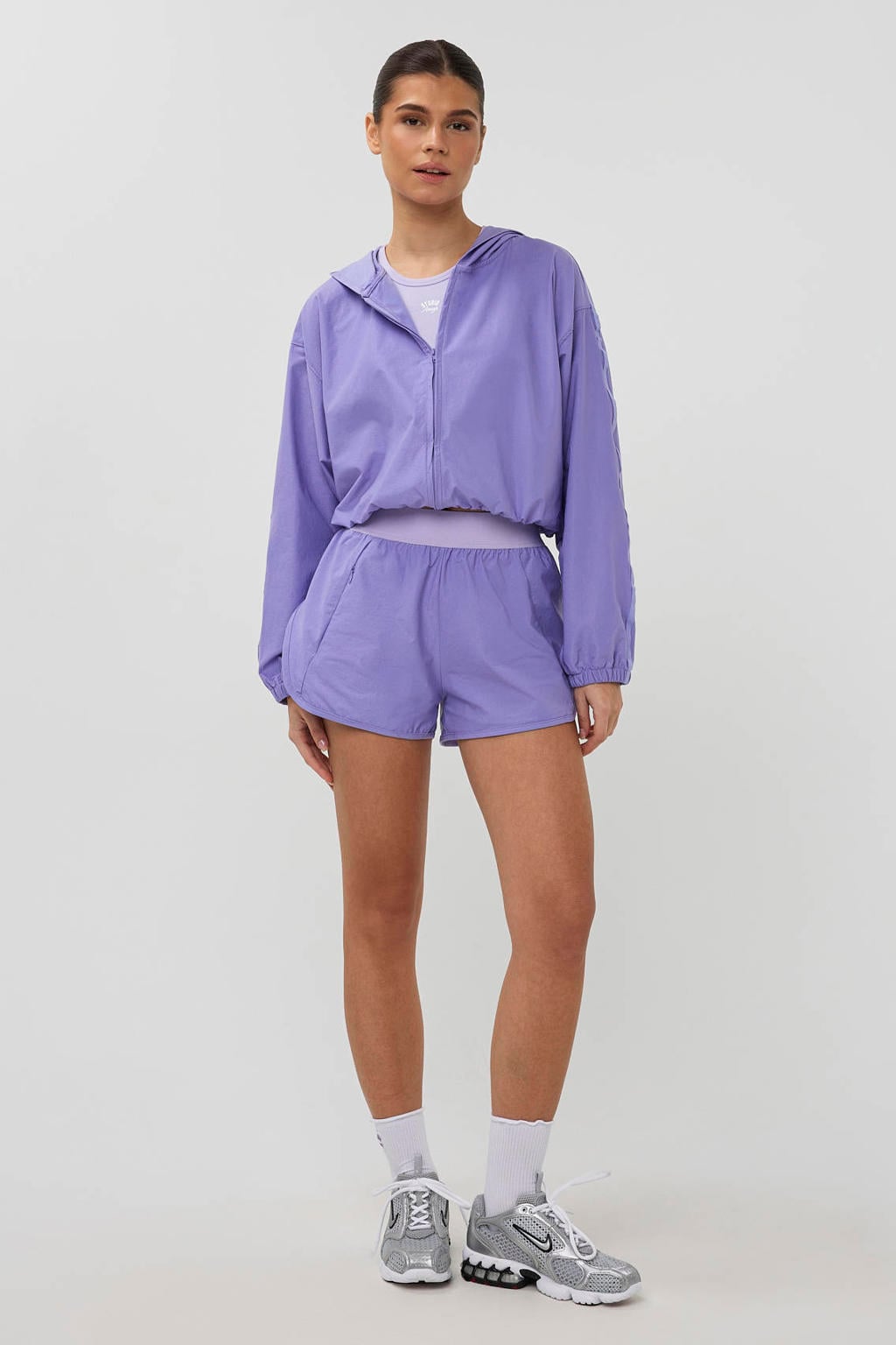 Lilakleurige dames Studio AMAYA sportjack van polyester