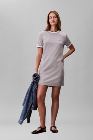 t-shirtjurk korte jurk grijs