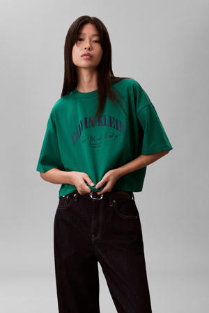 T-shirt donkergroen