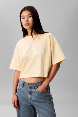 T-shirt lichtgeel