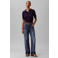 CALVIN KLEIN JEANS cropped top donkerblauw met kabels