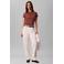 CALVIN KLEIN JEANS T-shirt roodbruin rib gebreid
