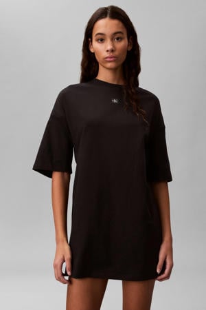 korte T-shirtjurk zwart