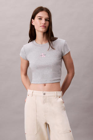 cropped top grijs
