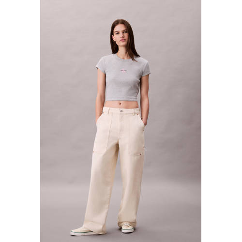 CALVIN KLEIN JEANS cropped top grijs afbeelding