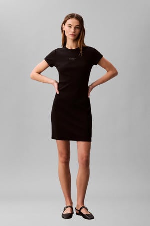 t-shirtjurk mini jurk zwart