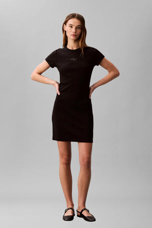 t-shirtjurk mini jurk zwart