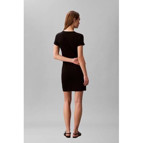 CALVIN KLEIN JEANS t-shirtjurk mini jurk zwart afbeelding