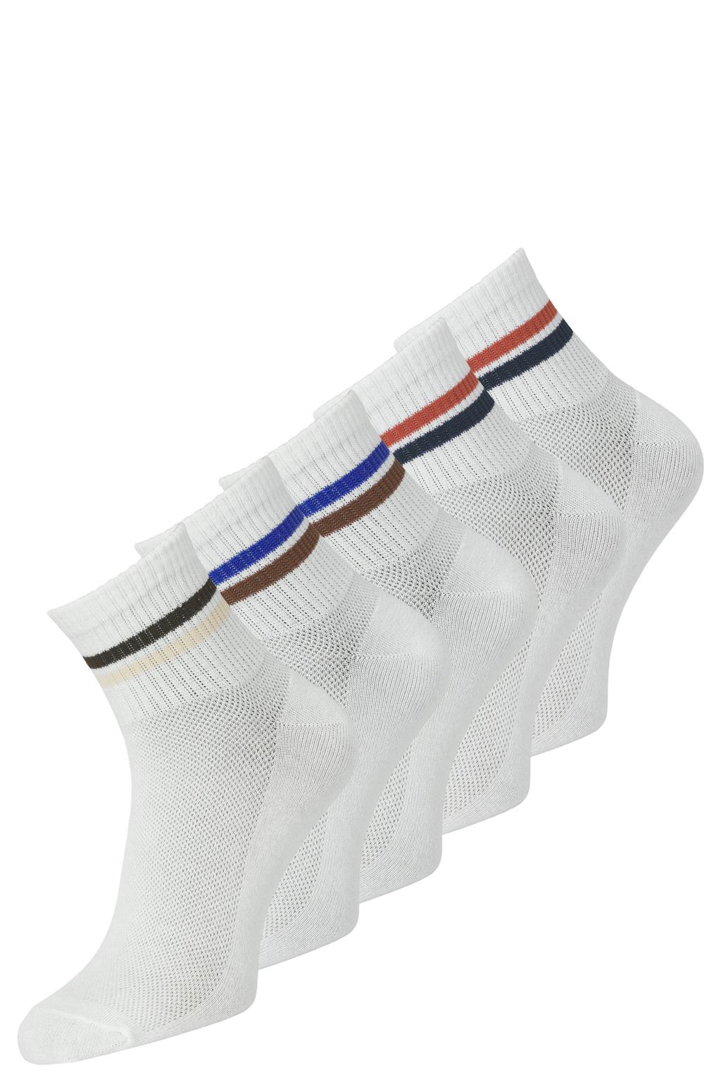 JACK & JONES sokken JACBOSTON - wit (set van 5)