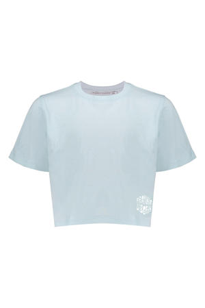 T-shirt met backprint lichtblauw