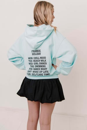 hoodie met backprint blauw