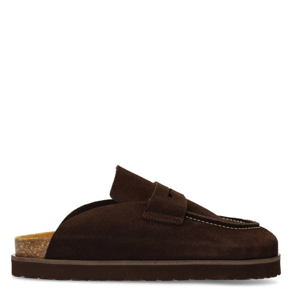 Bruine dames Sacha suède clogs