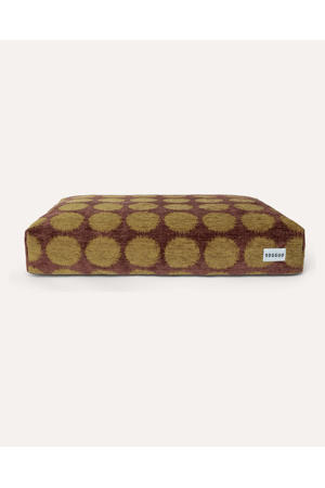 Hondenkussen DOT-BED-BROWN/GREEN-M