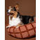 Dogguo Hondenmand rond CHECK-ROUND-BED-MOCHA/BROWN-M
