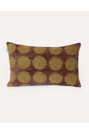Sierkussen DOT-CUSHION-BROWN/GREEN (60X40 cm)
