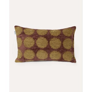 Sierkussen DOT-CUSHION-BROWN/GREEN (60X40 cm)