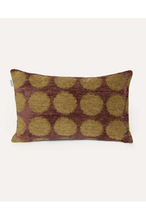 Sierkussen DOT-CUSHION-BROWN/GREEN (60X40 cm)