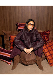 thumbnail: Dogguo Sierkussen SQUARE-CIRCLE-CUSHION-BORDEAUX/ORANGE (60X40 cm)