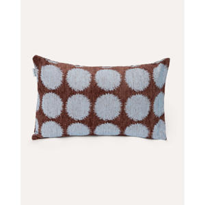 Sierkussen DOT-CUSHION-BROWN/BLUE (60X40 cm)